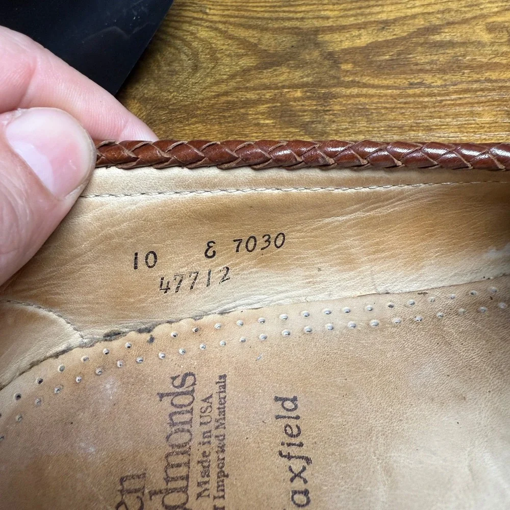 Allen Edmonds Maxfield 47712 Black Brown‎ Leather Tassel Loafers Mens 10 E
